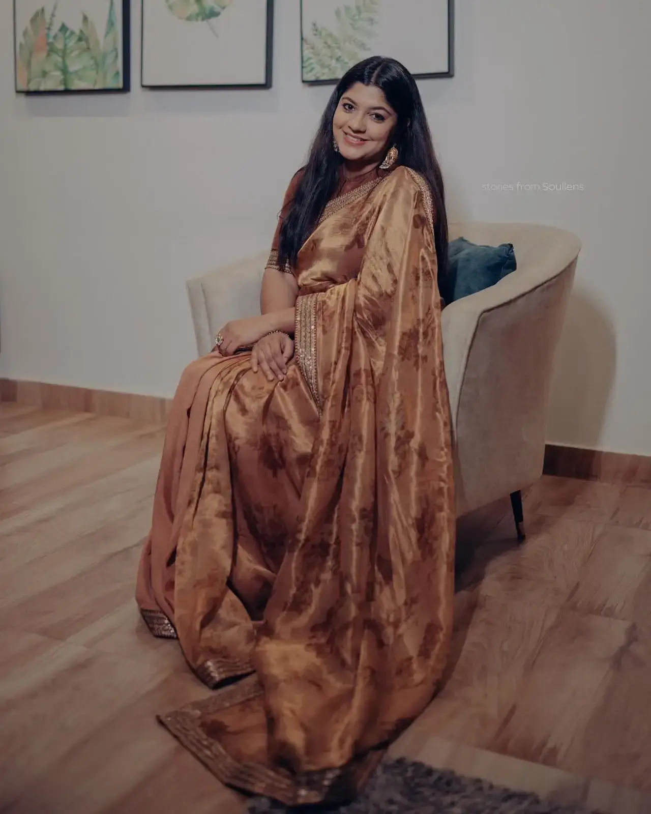 Aparna Balamurali in Orange Saree